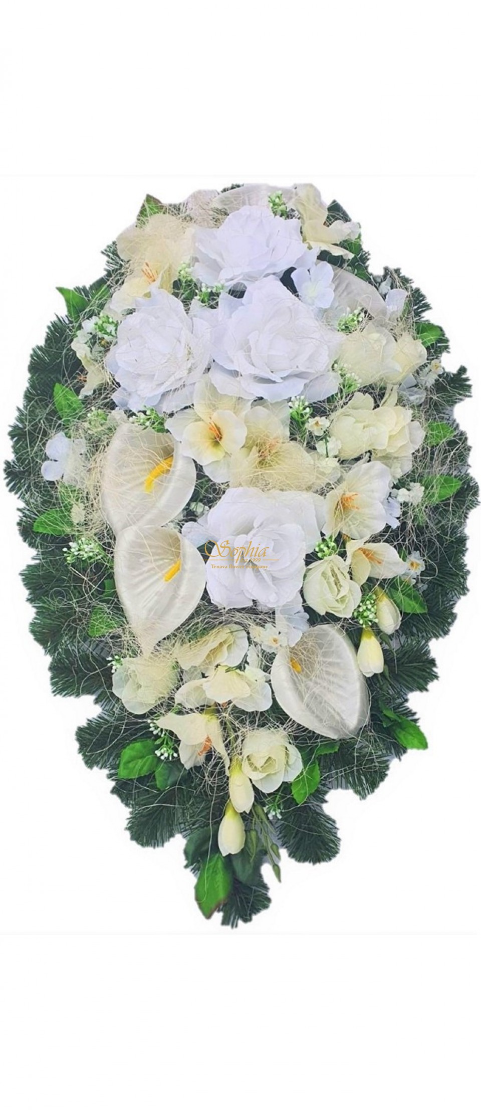 Artificial flowers teardrop shape