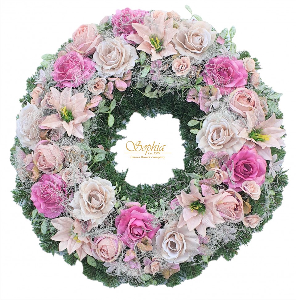 Artificial flowers wreaths