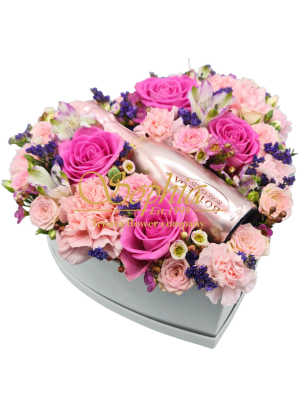 Láska & bublinky HEARTS Fuchsia💗(Bottega Rosé Gold)